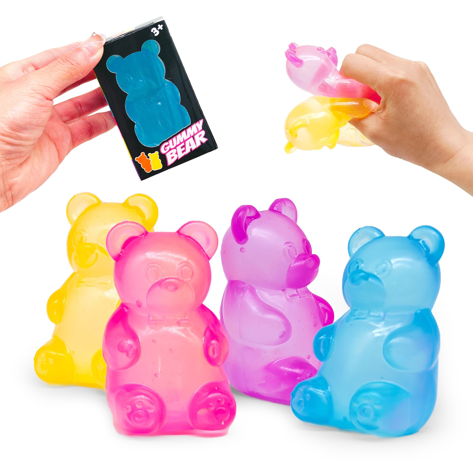 Gummy Bear Squishy Toys, Squeeze Fidget Toys For Kids And Adults- Purple Slow Rising Squishies Sensory Stress Balls For Teens Boys Girls Birthday Gifts Party Favors Stocking Stuffers Class Prizes photo 3