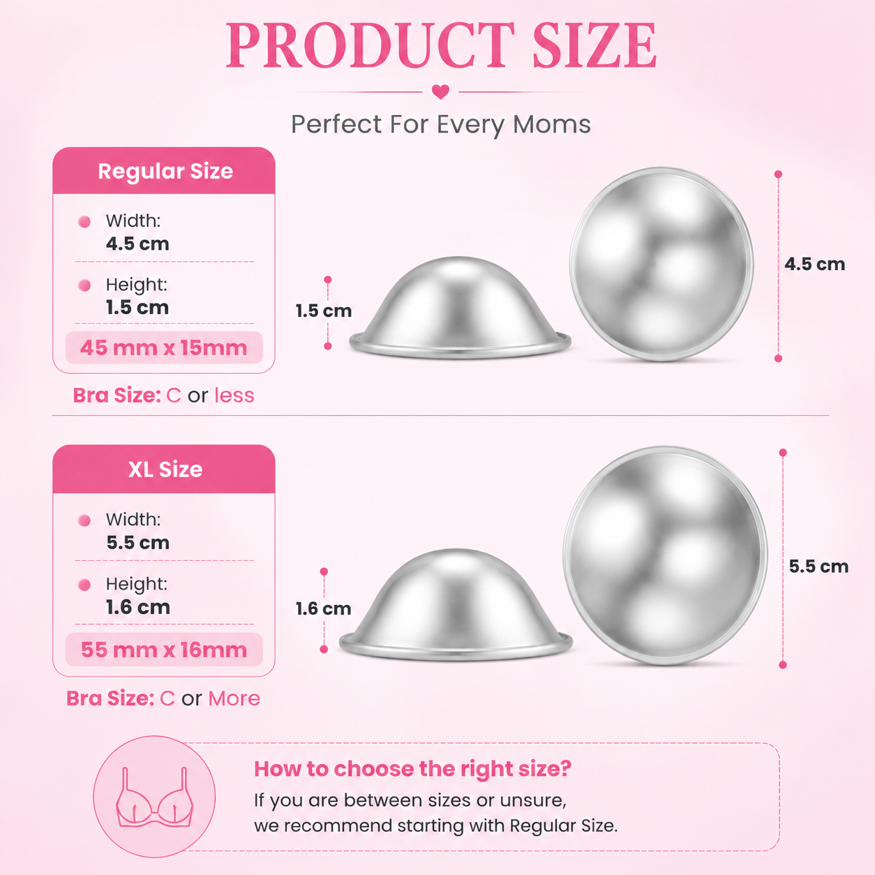 Silver Nipple Protectors Nursing Cups For Breastfeeding Pain Relief Reusable Antibacterial Maternity Care Custom photo 5