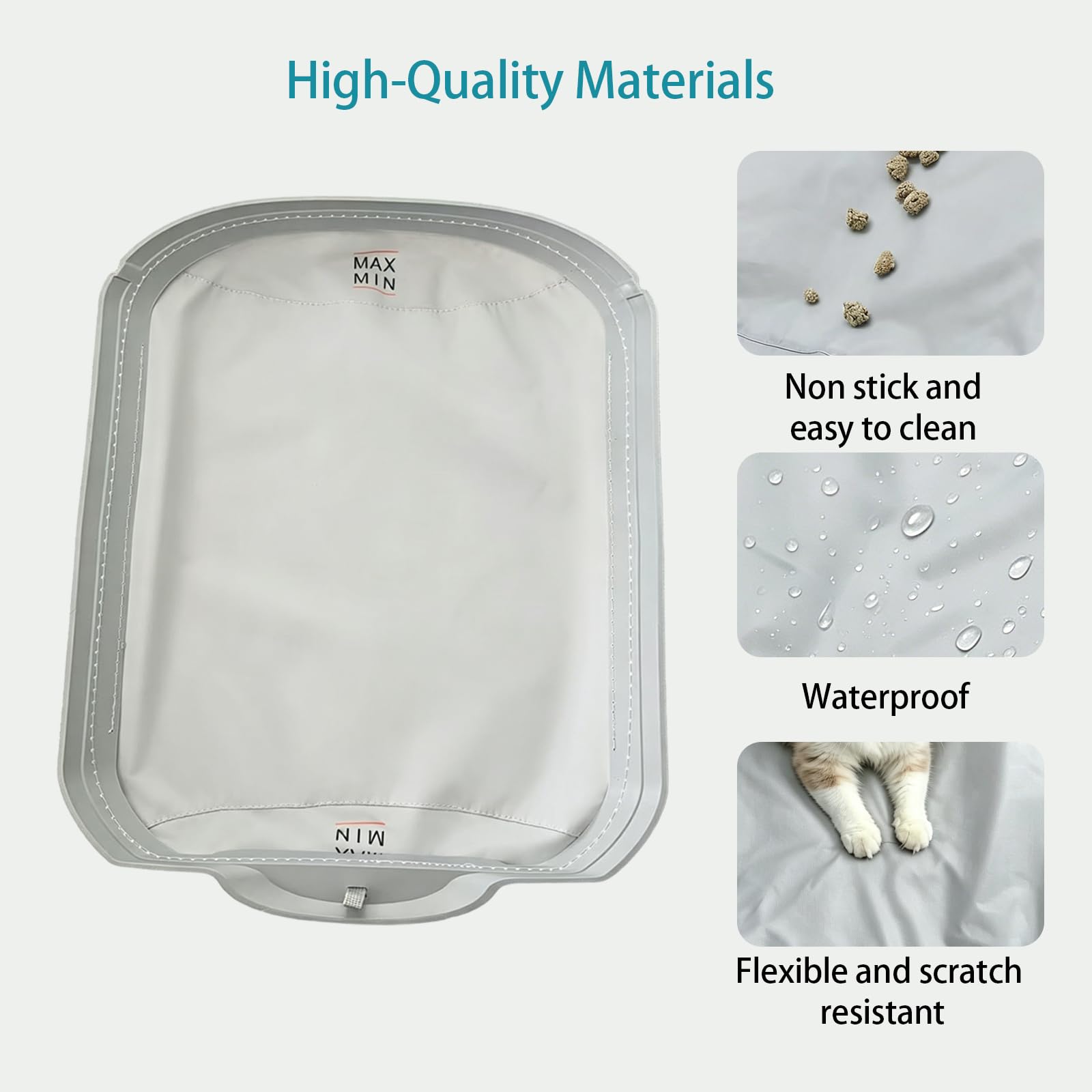 Waterproof Pad For Self Cleaning Litter Box  Removable Cat Litter Box Pad, Leak-Proof Replacement Liner Accessories photo 8