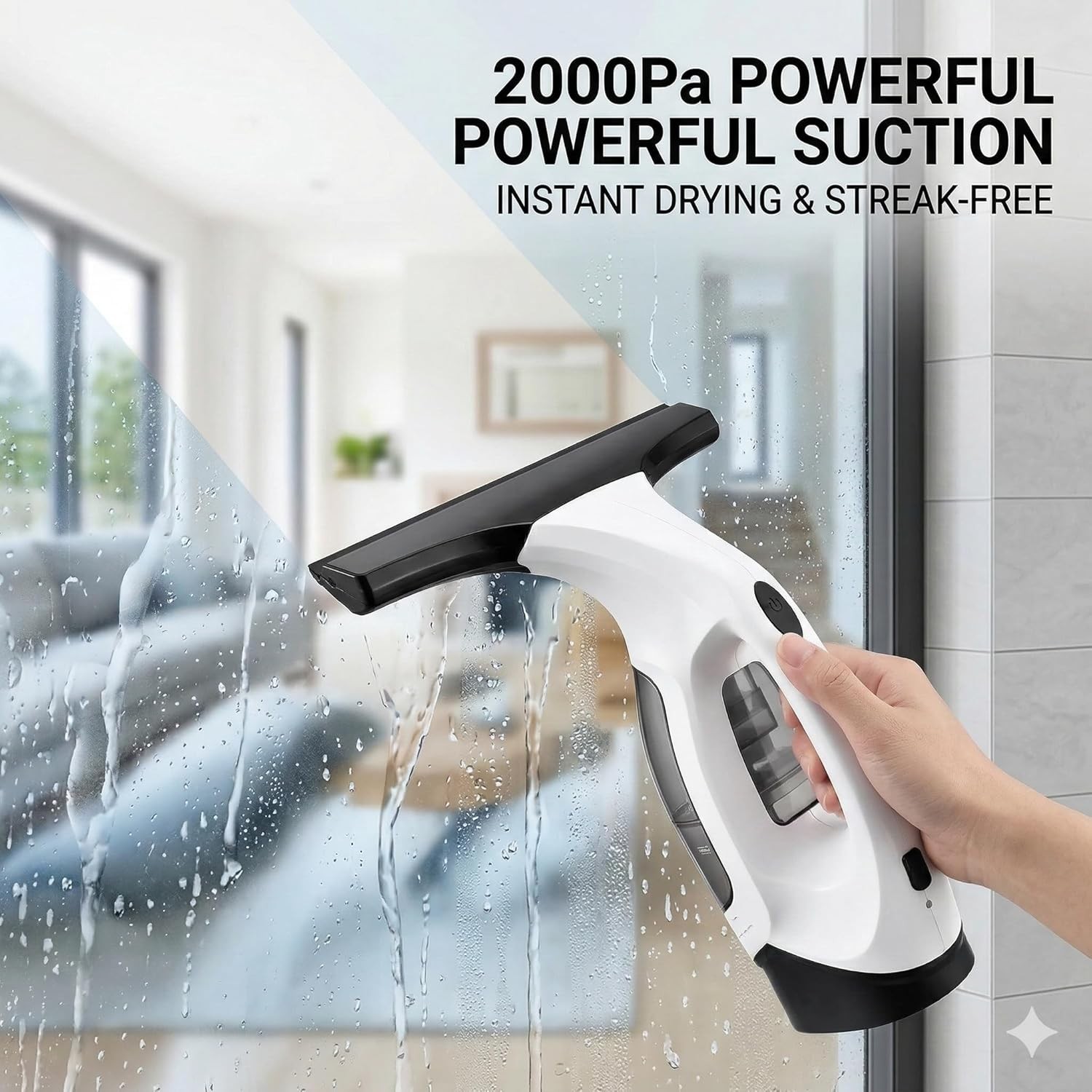 Cordless Window Vac Rechargeable Vacuum Cleaner Compact Electric Window Cleaner photo 6