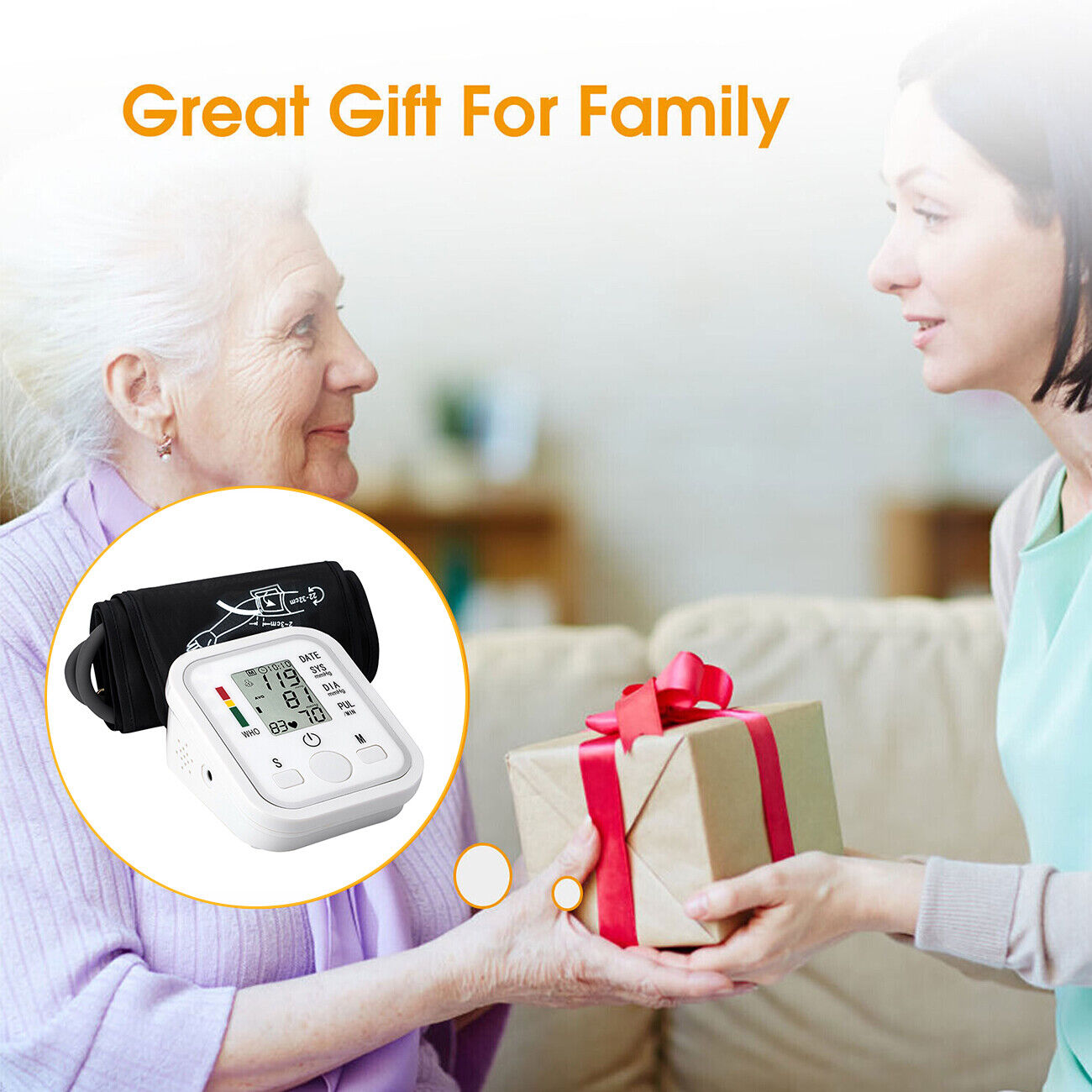 LED Digital Arm Blood Pressure Monitor BP Cuff Irregular Heartbeat Detection photo 6