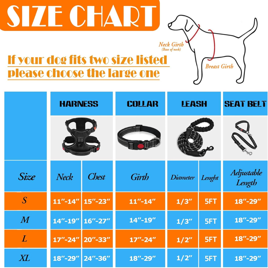 No Pull Dog Harness, Collar & Leash Set, Adjustable Pet Walking Set With Travel Accessories For Dogs photo 5