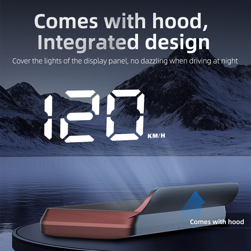 Car HUD Speedometer Windshield Projector With Sun Visor, Digital GPS Speed Display, USB Plug  Play, Auto Brightness, Clear White Projection photo 7