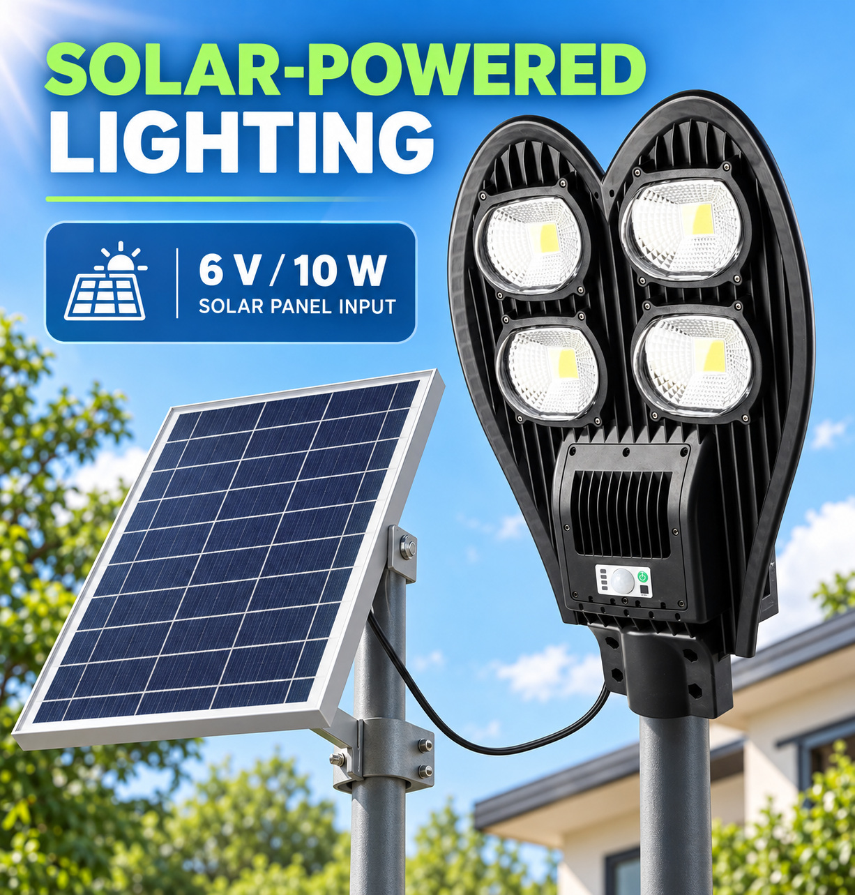 Solar Powered Motion Sensor Waterproof COB LED Work Light For Auto Repair W762B Street 10W photo 3