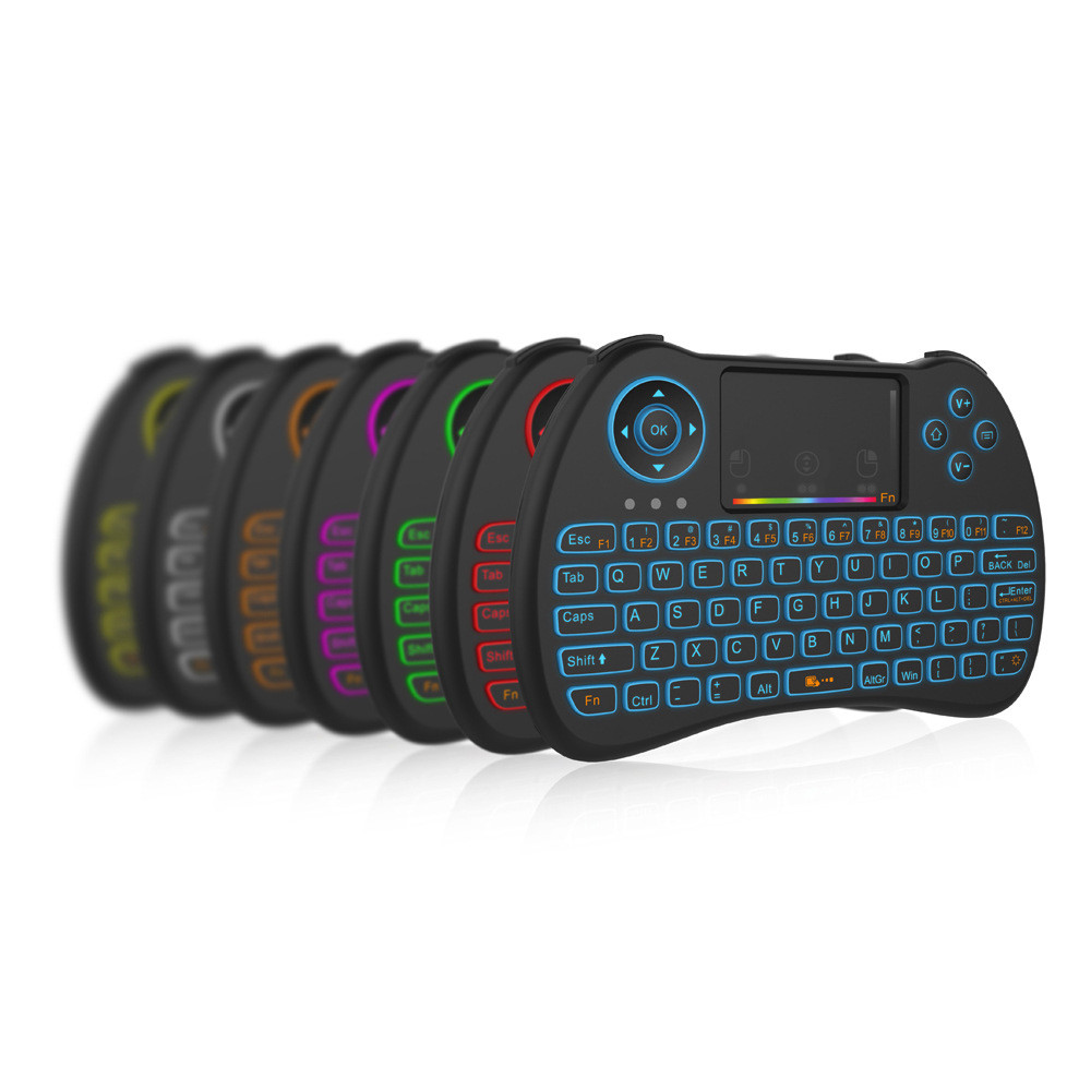 H9 Wireless Backlit Colorful Touch Remote Control Keyboard photo 1