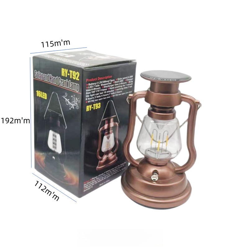 Hand-crank Charging Solar Camping Lantern, Antique-Style Horse Lamp, Outdoor Tent Light, Portable Handheld Camping Lamp, Vintage Horse Lantern photo 6