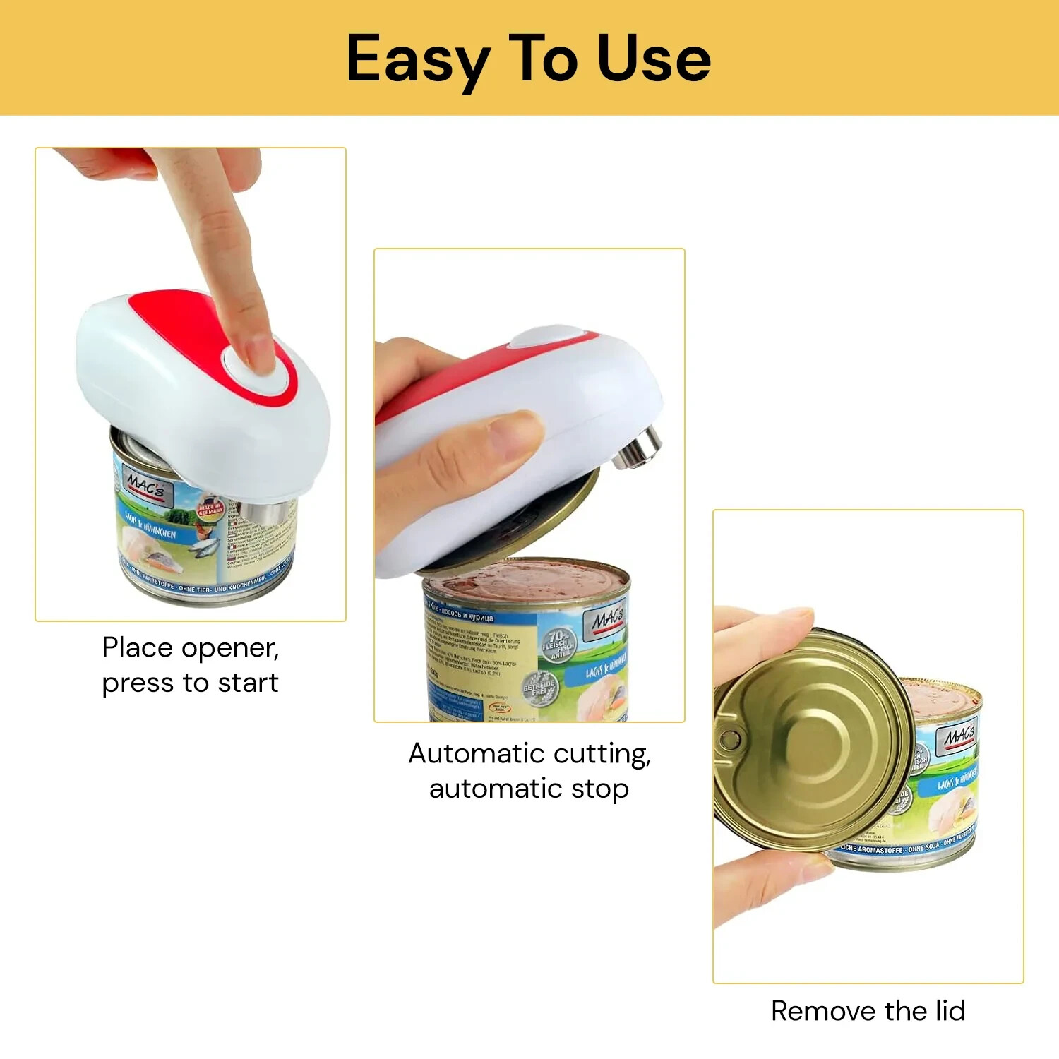 One Touch Automatic Can Opener Electric Can Opener Jar Lid Opener Restaurant AU photo 8