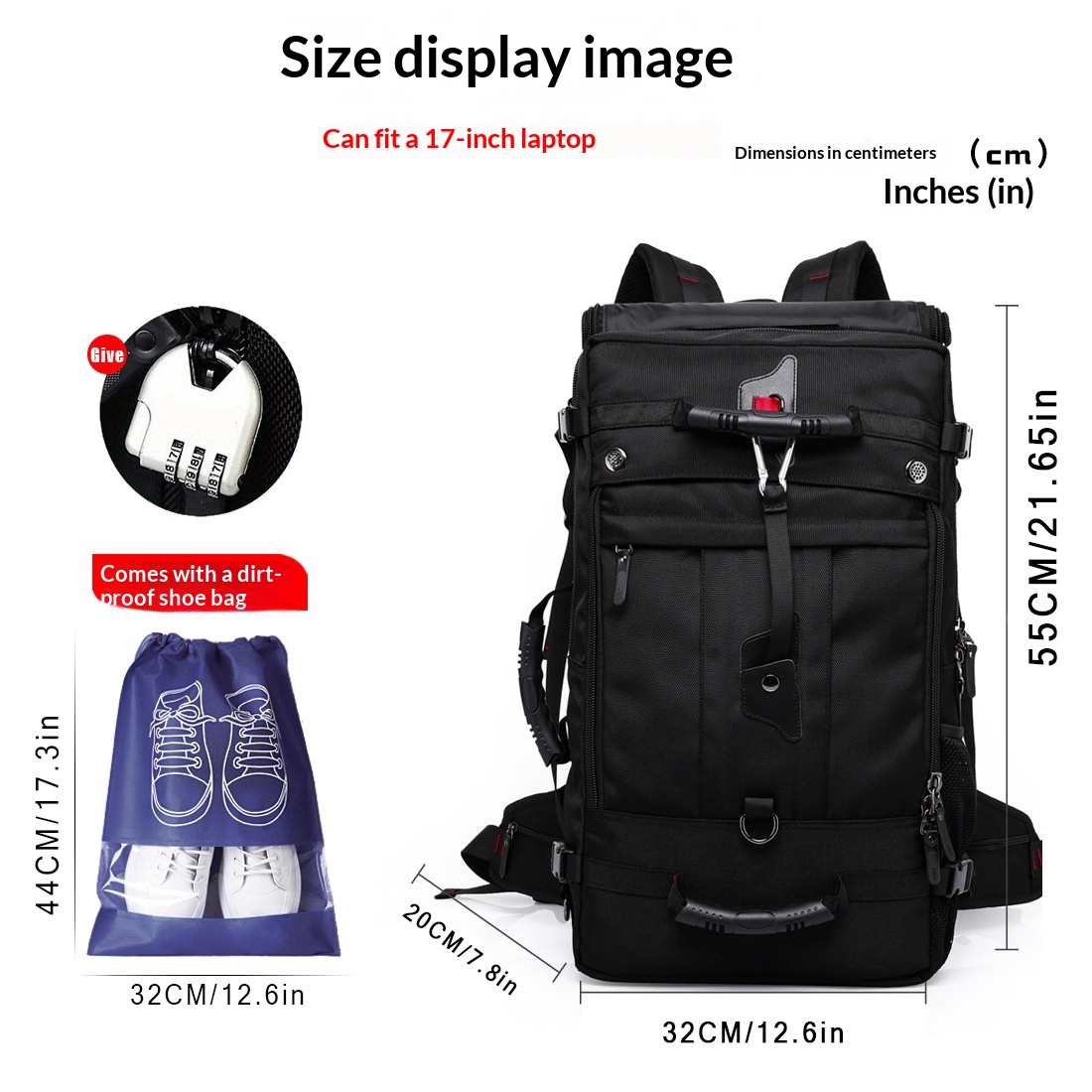 Large Capacity Men's Business Leisure Travel Bag Multi Functional Wear Resistant Outdoor Mountaineering Bag Business Travel Backpack - Military Green photo 3