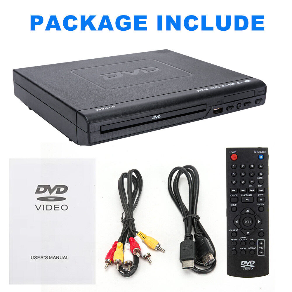 DVD Player Movie Composite Video Multi Region HD 1080p W&Remote RCA Cable photo 3