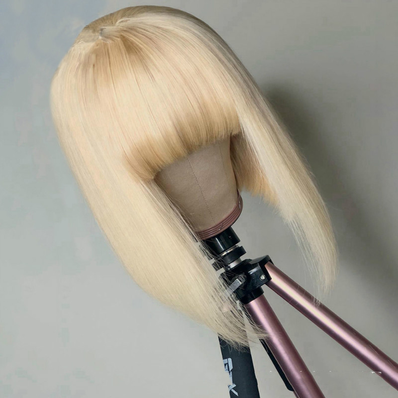 Bobo Light Golden Chemical Fiber Short Hair Headgear photo 2