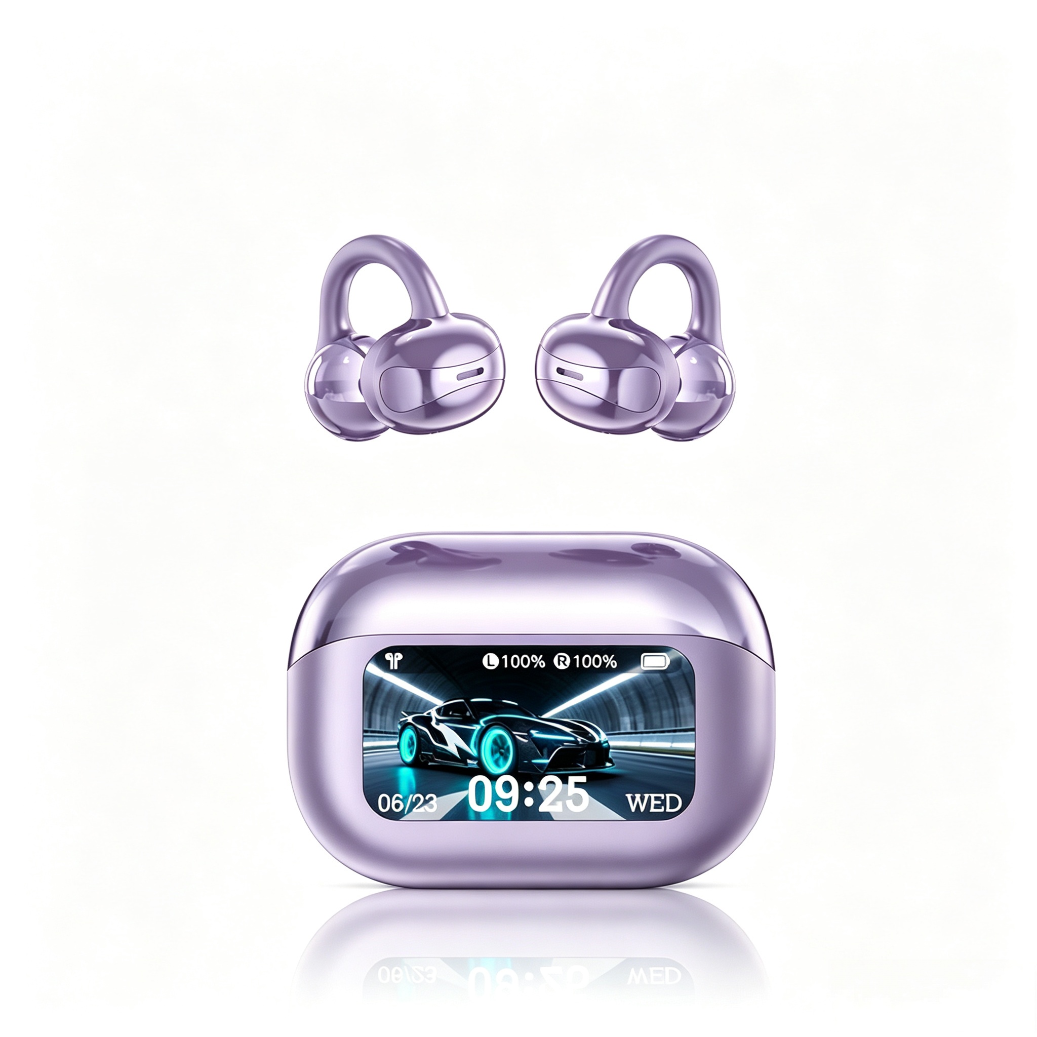 KP-112 Best-selling Wireless Bluetooth Ear-Clip Headphones AI Translation Music Gaming Low Latency In Stock photo 1