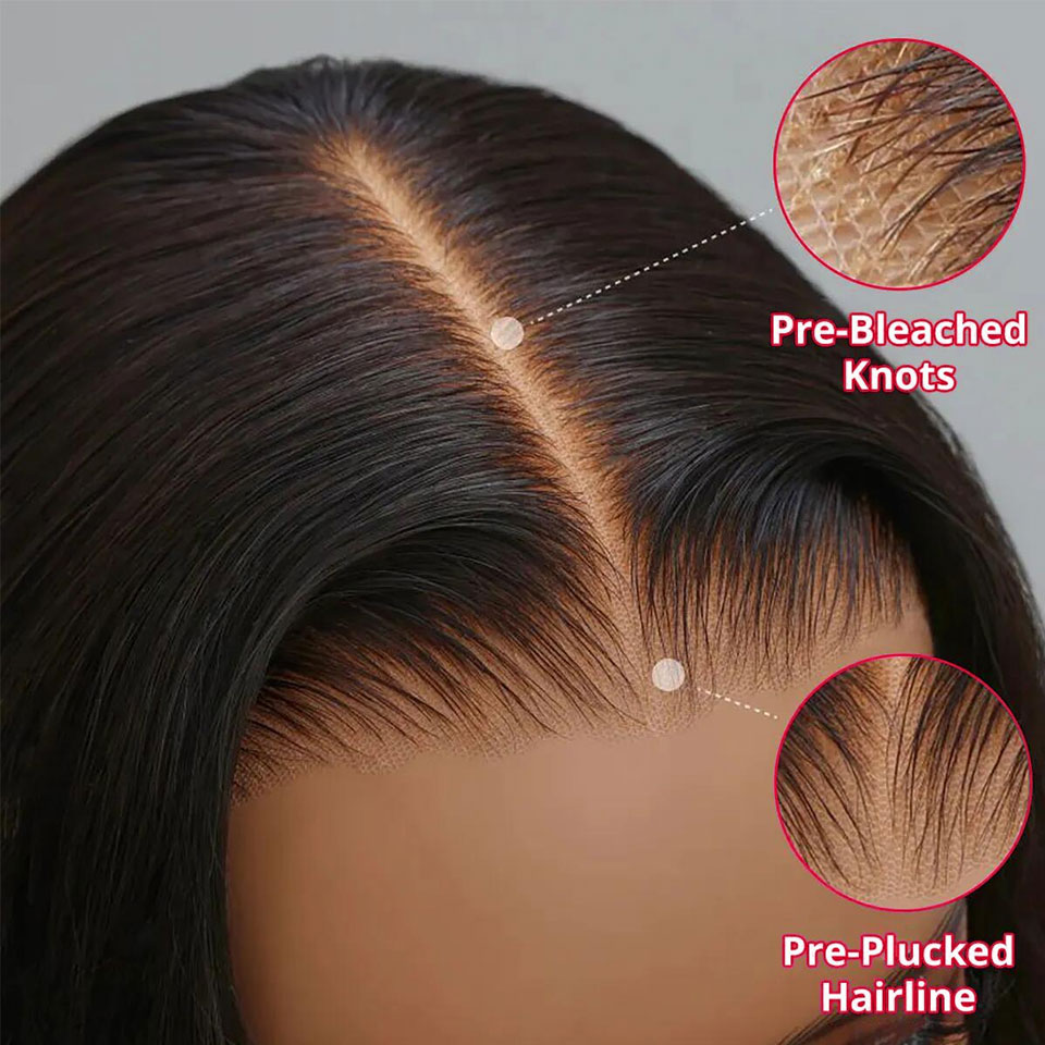 4x4 Lace Human Hair Wig Natural Color, Straight Texture, Density photo 5