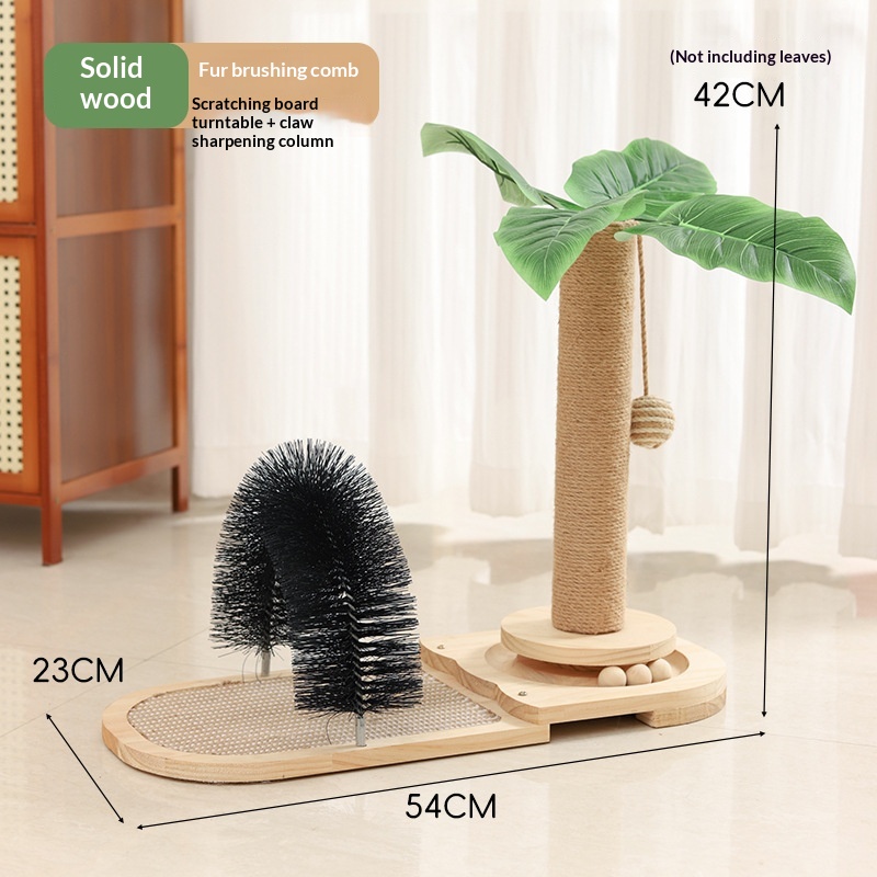 Cat Climbing Frame With Solid Wood Scratching Board, Durable Scratch-Resistant Cat Teaser Stick, Not Easy To Shed Debris, Cat Toy, Pet Supplies, Cross-Border Hot Seller photo 5