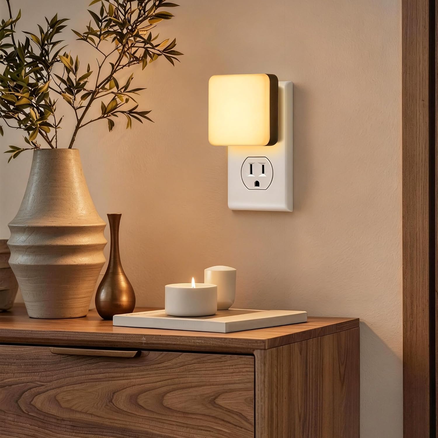 Dusk To Dawn Sensor Night Lights, Plug In, Auto On Off  2 Pack, Automatic LED Night Light For Bedroom  Hallway And Home photo 6