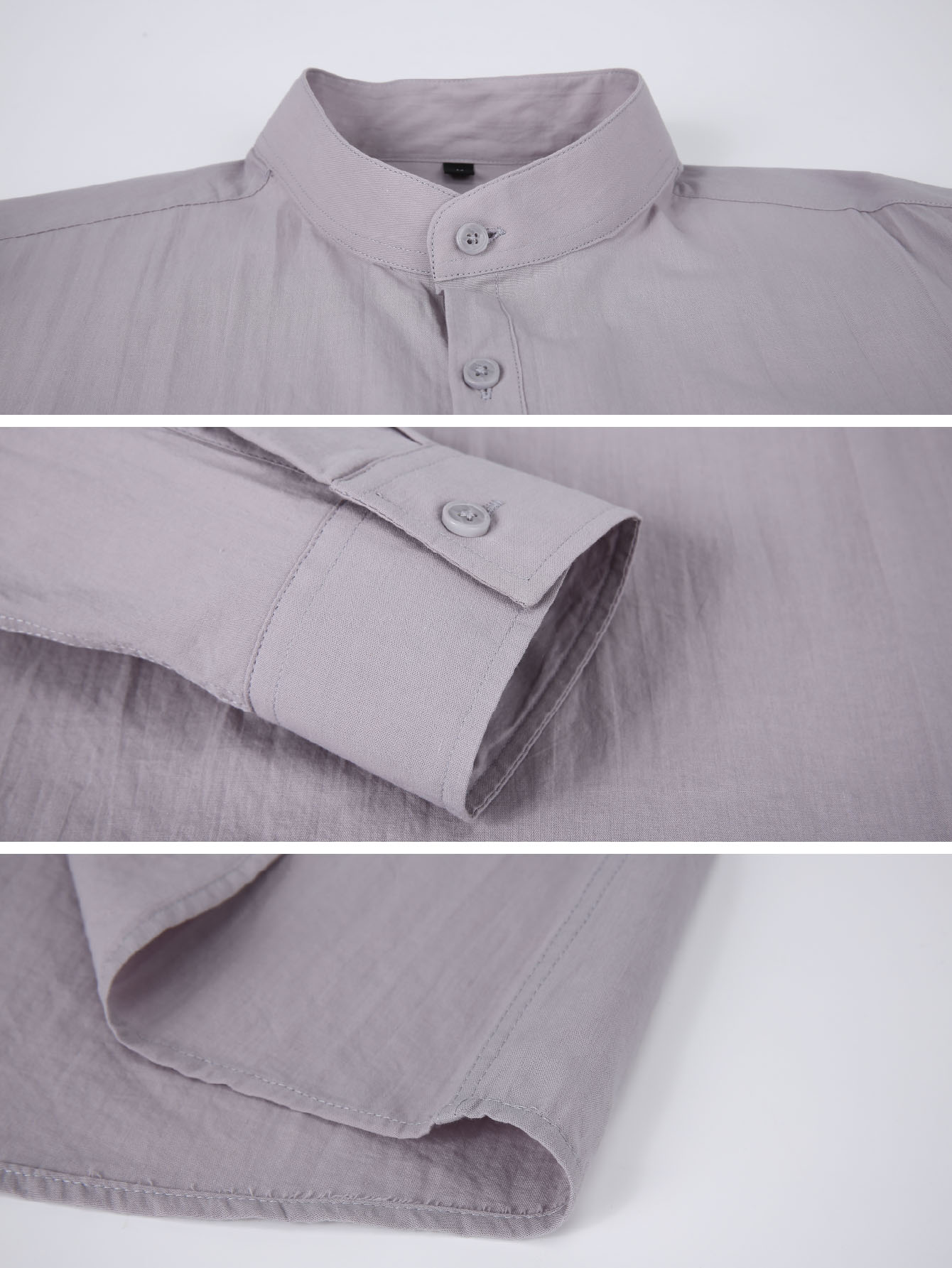 High Quality Soft Touch Men's Henley Collar Shirt - All Match Essential Wardrobe photo 6