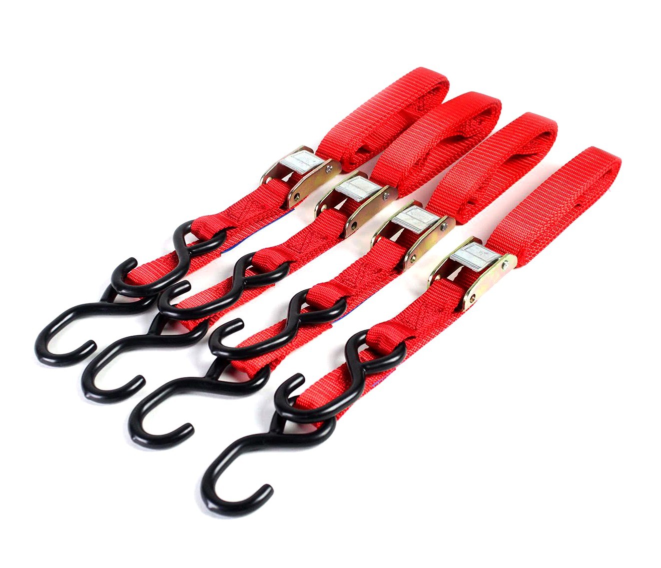 4X Motorcycle Tie Down Straps Auto Lock Transport Bike Van Trailer 1.8M X 25mm photo 1
