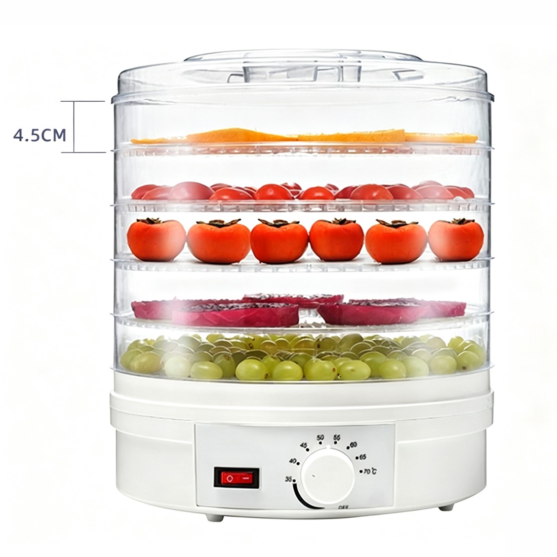 350W 5 Tray Electric Food Dehydrator Fruit Meat Beef Dryer Veg Preserver Machine photo 5