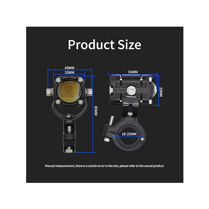 2pcs M5 Spotlight Ultra Bright LED Fog Lights, Headlights, Motorcycles, Cars, Projectors, Waterproof, Universal, Suitable For Motorcycles, SUV, Small, Auxiliary, Spotlight, 12W photo 2