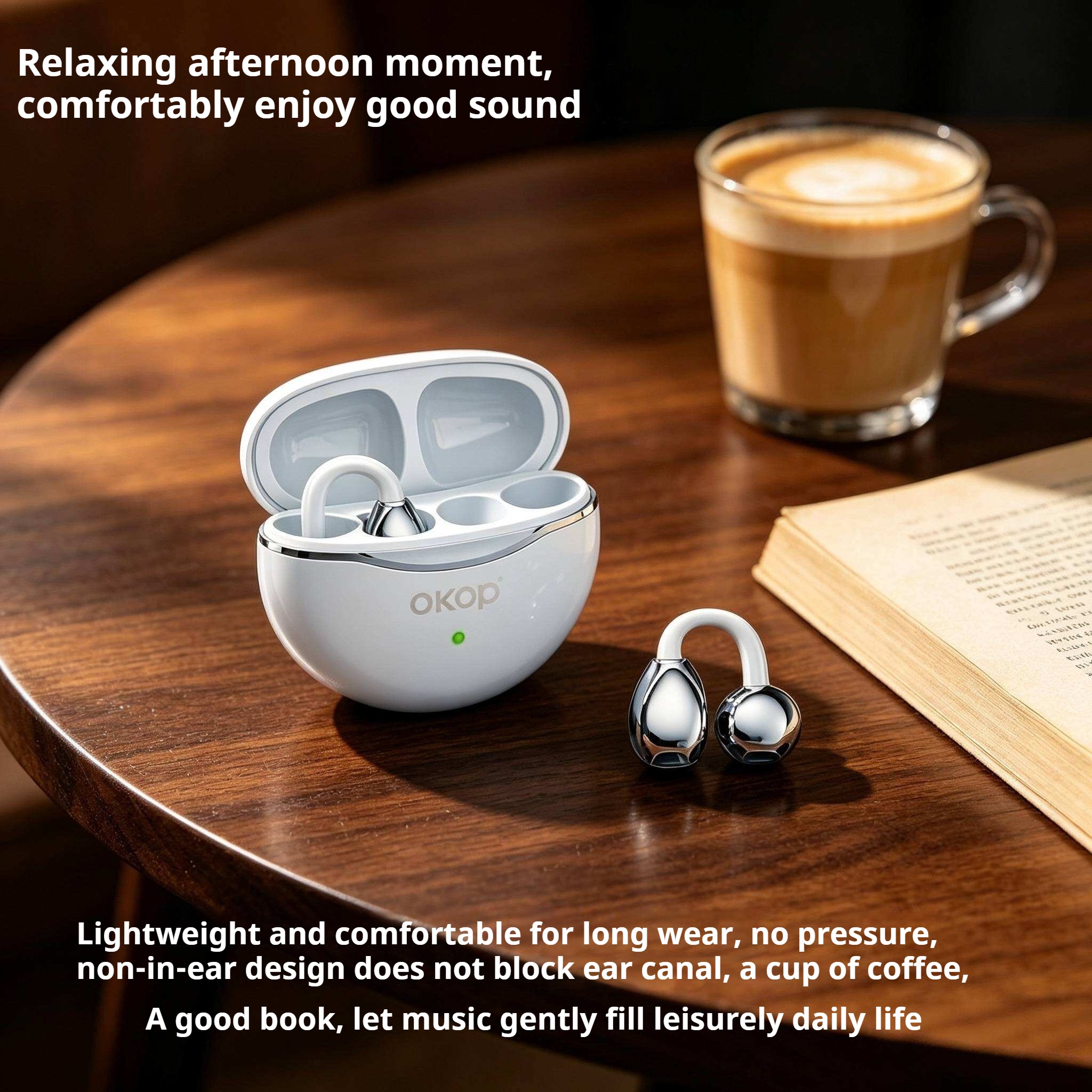 KP-115 Best-selling Wireless Bluetooth Ear-clip Headphones High-Quality Audio Low Latency For Gaming Music Factory Stock Available photo 2