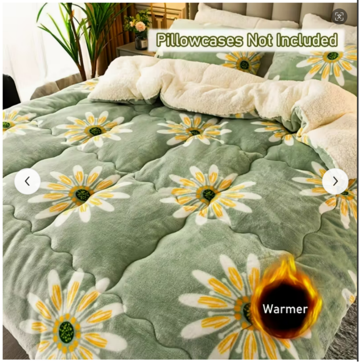 1PC Sherpa Comforter Set, Reversible Thick Fluffy Bedding Comforter, Ultra Soft Warm Quilt For Bedroom photo 2