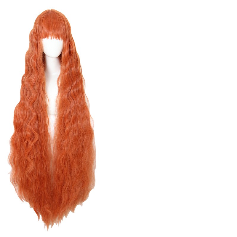 Cos Wig Orange 120cm Corn Scalding photo 2