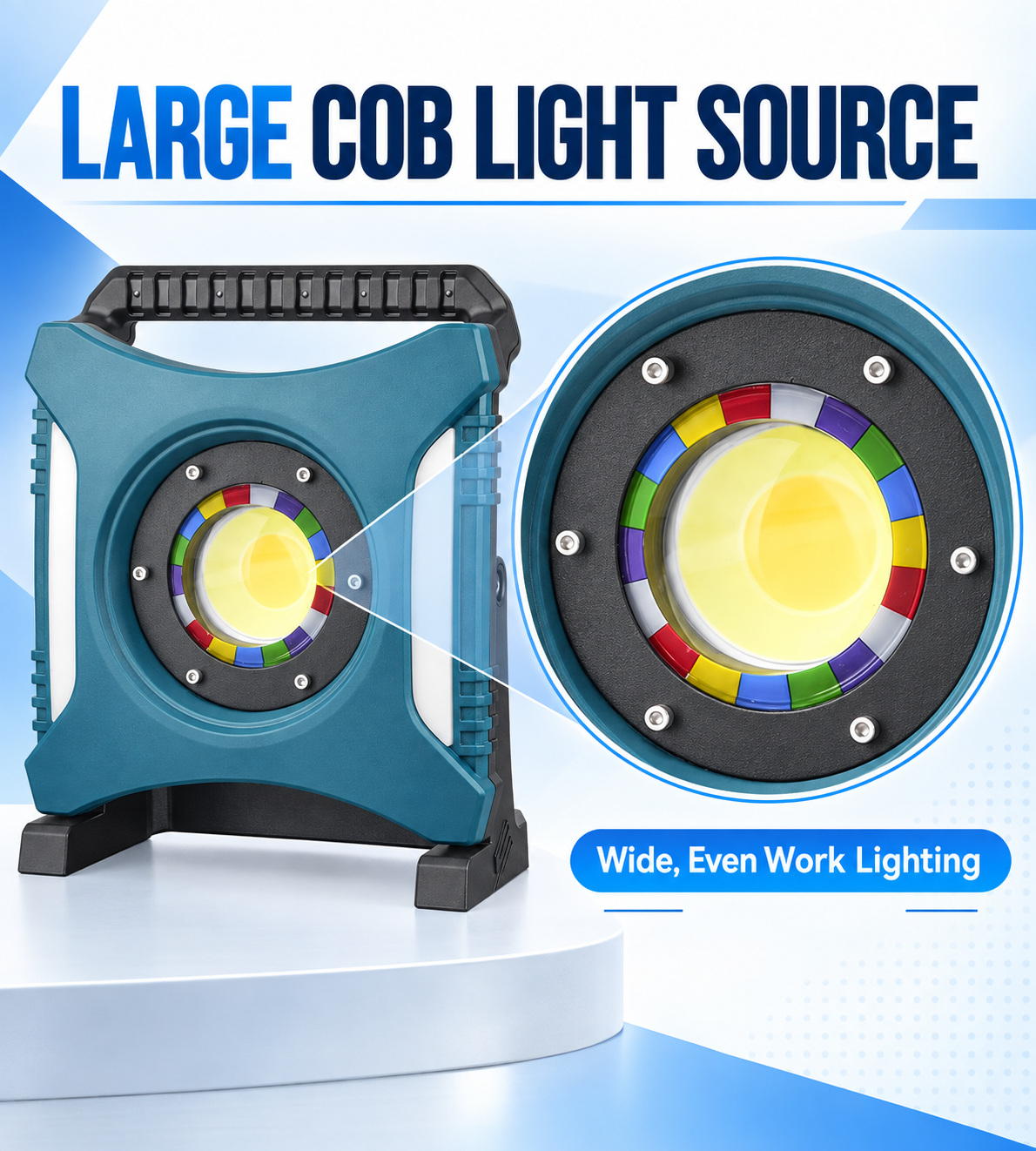 Rechargeable Type C COB Batteryversion 18650 W8144 1 3 Hour Runtime LED Flood Light Adjustable photo 7
