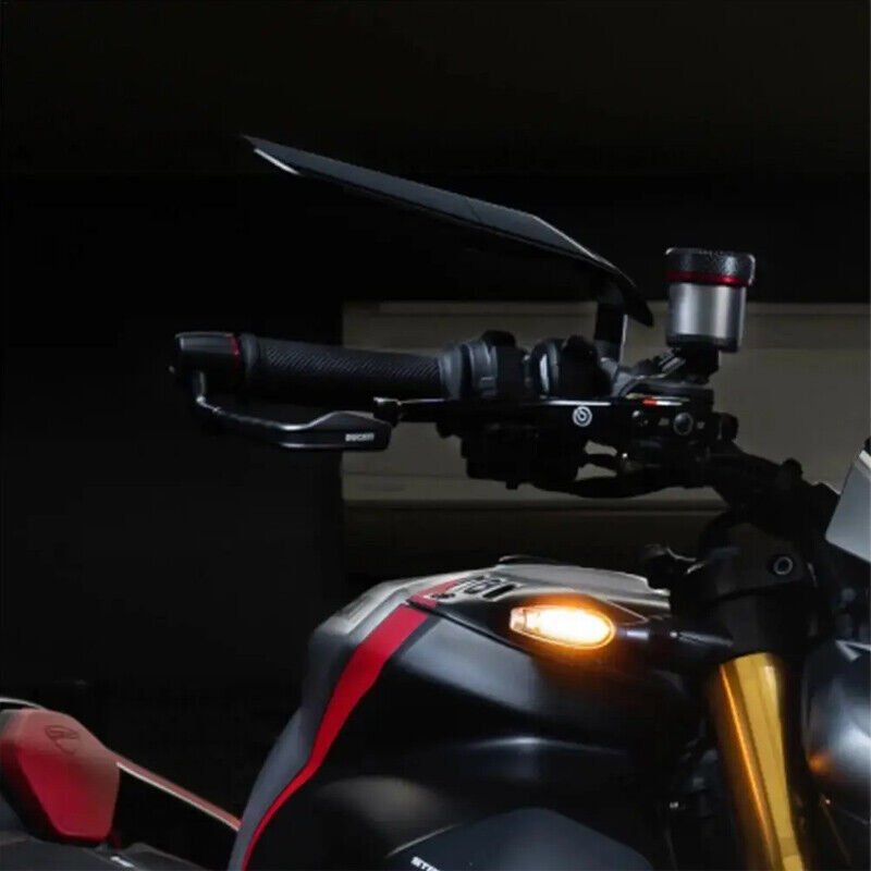 Motorcycle Wind Wing Rear View Mirrors Stealth Wind Wing Side Mirror Universal- photo 5