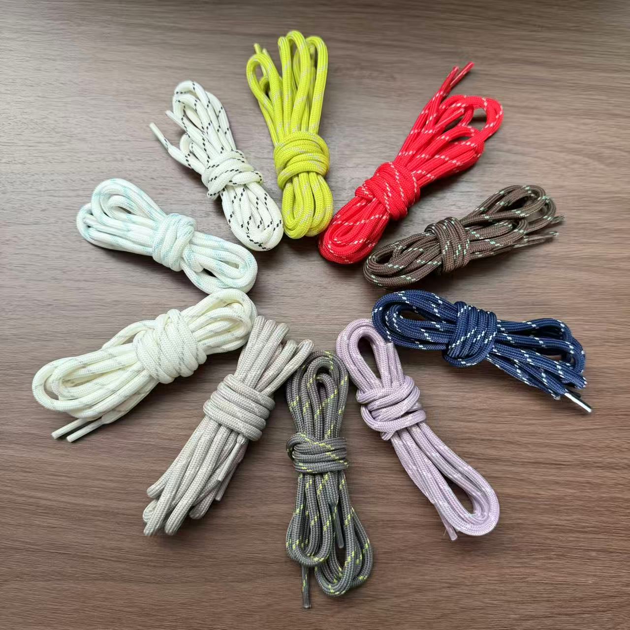 Round Colorful Diagonal-Dot Shoelaces photo 1