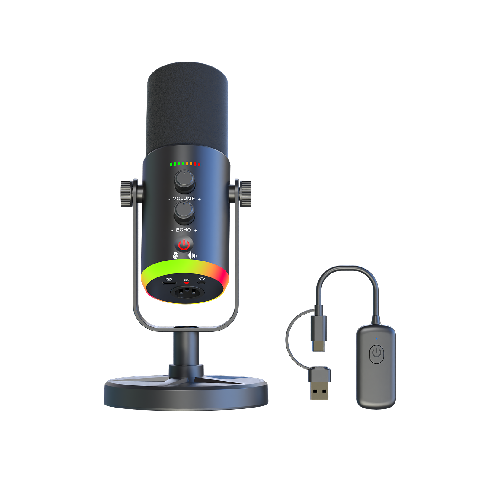 KP-K14 15 16 New Desktop Microphone For Live Streaming Recording Karaoke Features RGB Lighting Wireless Receiver And Smart Noise Cancellation In-Stock Factory Direct photo 8