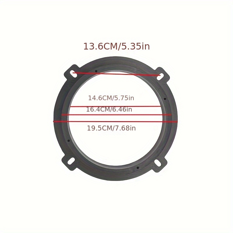 2PCS 6.5 Inch Car Door Speaker Adapter Spacer Ring Fit For Hyundai Elantra I30 Tucson Sonata XG300, Fit For Kia Amanti Forte Soul Optima Sedona, ABS Front Rear Speaker Adapter Brackets photo 3