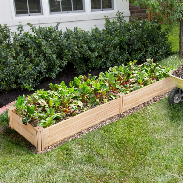 Divisible Planter Box For Home Vegetable Flower, 95inch L X 25inch W X 11inch H, Wood photo 4