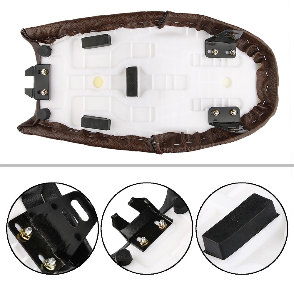Universal Motorcycle Seat Flat Brat Saddle For Y Amaha H Onda S Uzuki Cafe Racer UK photo 8