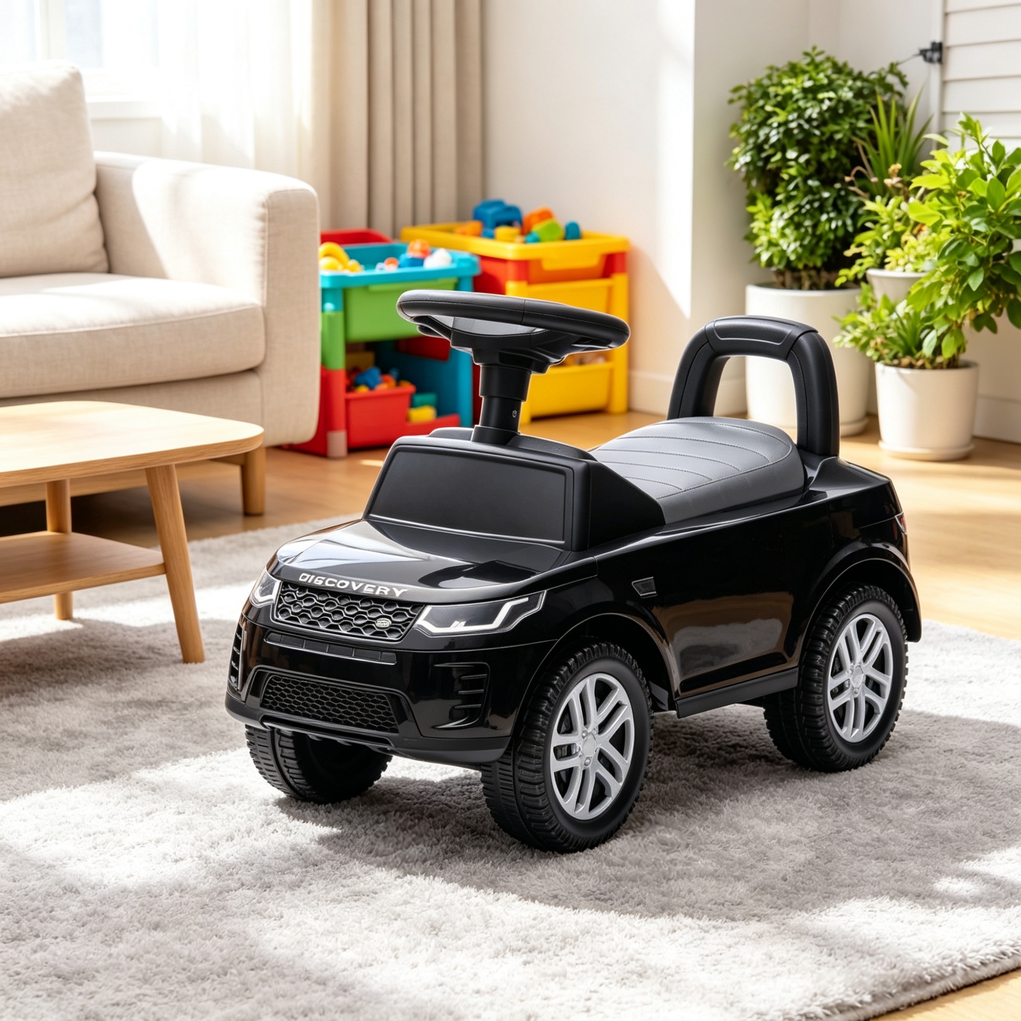 Black Baby Stroller, Suitable For Children Aged 18-36 Months - Under Seat Storage Riding Toys photo 2