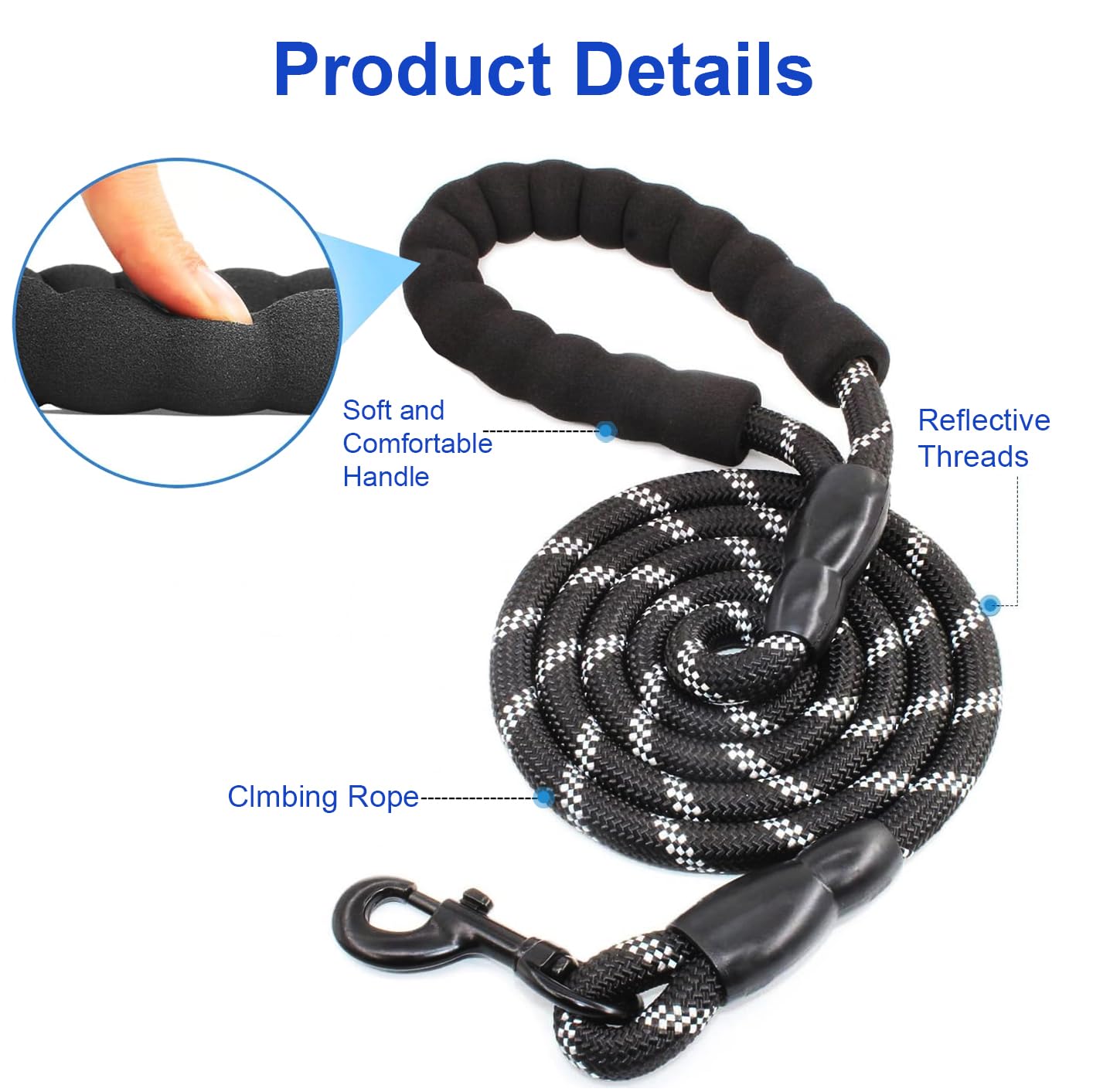 Double Dog Leash,No  Dual Leash,  Swivel  Free Bungee Walking Training For Medium Small Dogs, Shock Absorbing Bungee Reflective For Two Dogs photo 2