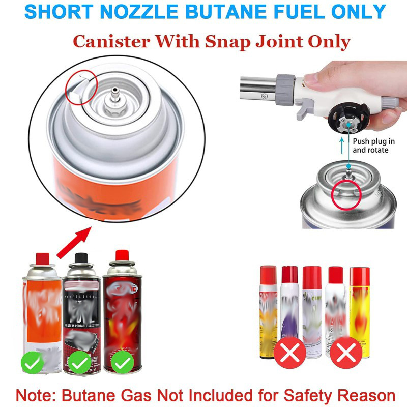 Professional Butane Kitchen Blowtorch With Adjustable Flame And 360-degree Rotation For Sous Vide, Caramelization, Baking And Grilling - Easy And Safe Cooking photo 5