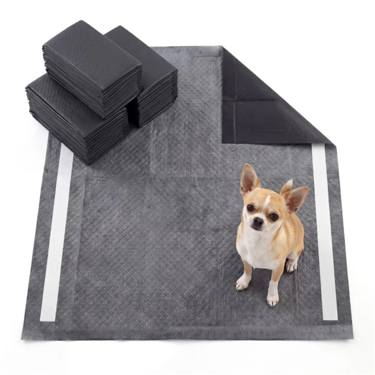 150 Pack Charcoal Dog Pee Pads 24  24, 6 Layer Ultra Absorbent Pet Training Pads With Odor Control photo 1