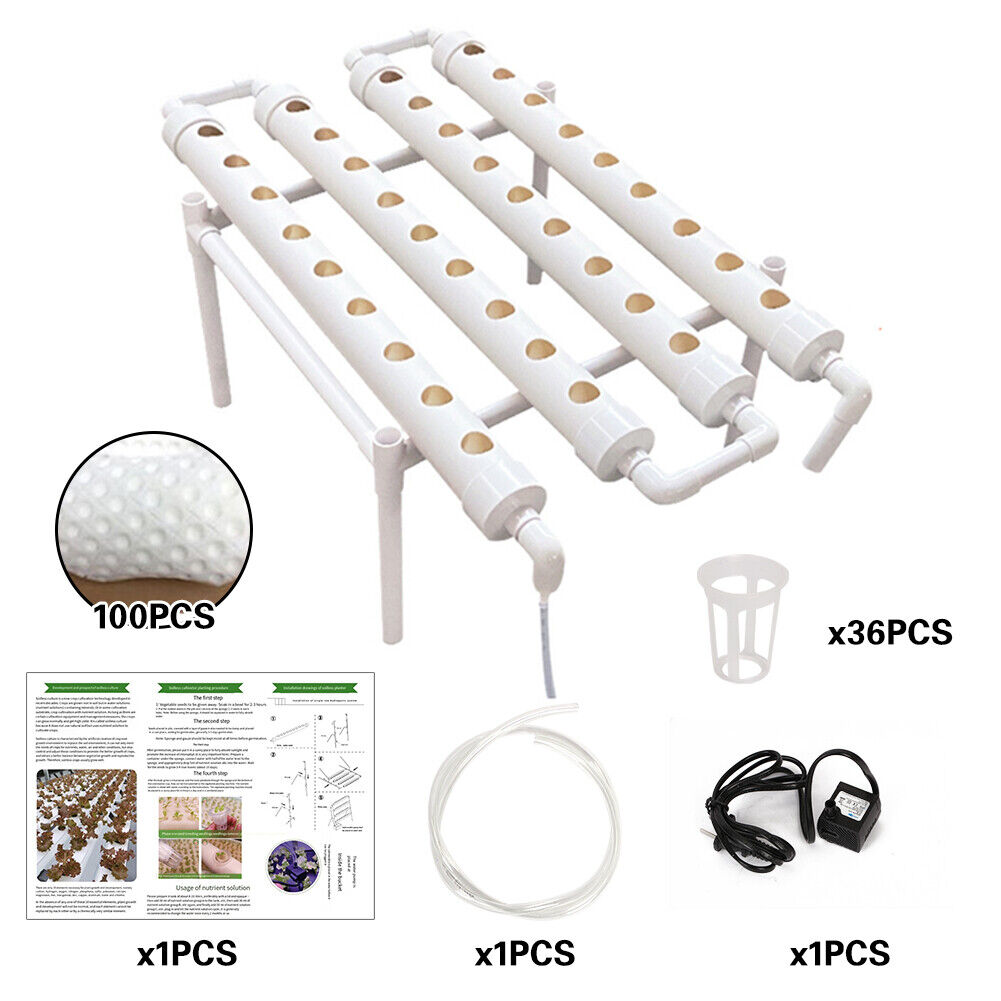 36 Sites Hydroponic Grow Tool Kits Vegetable Garden System Home Water Pump PVC photo 5