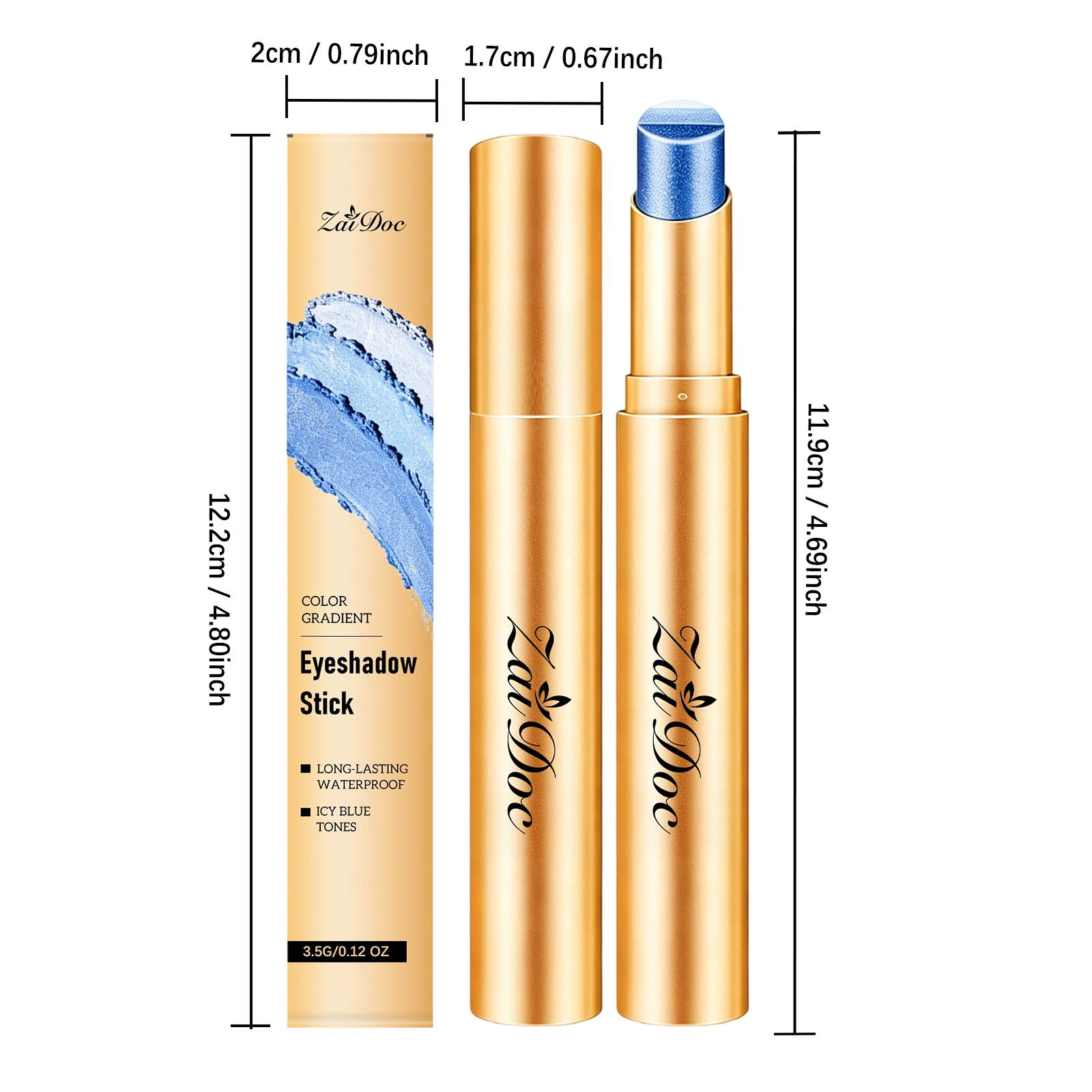 Makeup Eyeshadow Stick  Ice Crystal Grape Blue  3.5g 1box photo 4