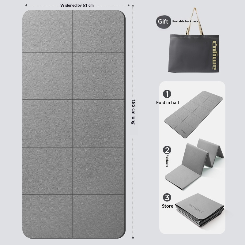 Foldable Yoga Mat, Portable, Non-Slip, Home Fitness Mat, Shock-Absorbing, Silent, Student Dormitory, Can Be Used For Sleeping, Thickened Mat photo 8