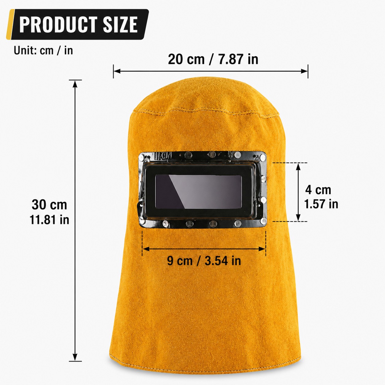 Welding Mask Helmet With Lens Leather Hood Sweat Absorbent Welder Work Hat Gear photo 4