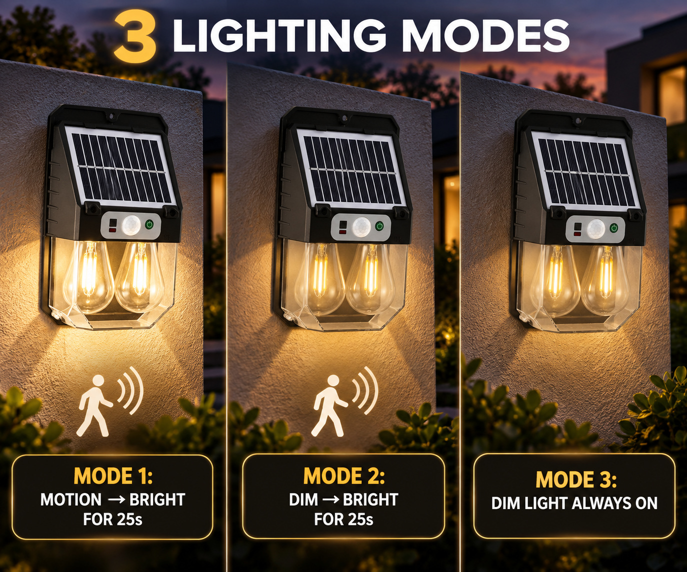 Solar Powered Rechargeable Motion Sensor LED Work Light 1200mAh For Auto W7116 2 0 8W photo 6