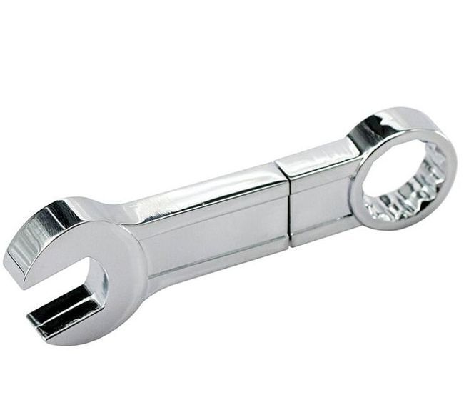 Metal Wrench U Disk Enterprise Business Conference Gift Double-headed Plum Blossom Activity photo 3