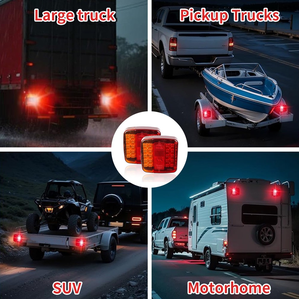 2XTrailer Lights Wireless Magnetic LED Tail Stop Truck Indicator Boat Truck Car photo 5