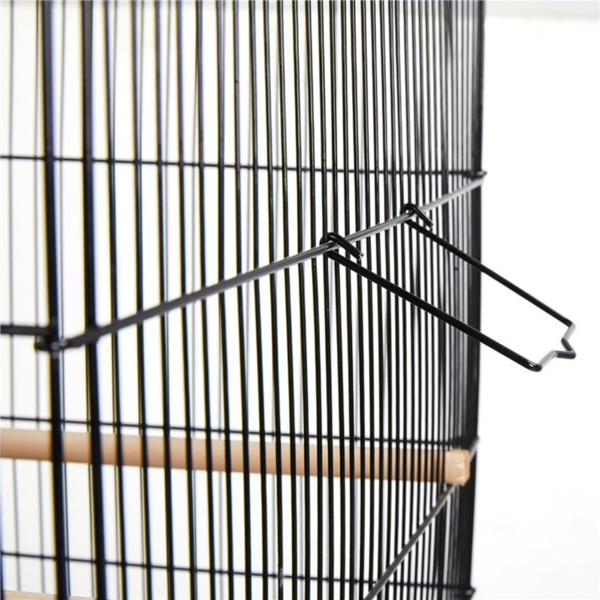 30.5inch Metal Cage With Wood Perches For Small Birds, Black photo 6