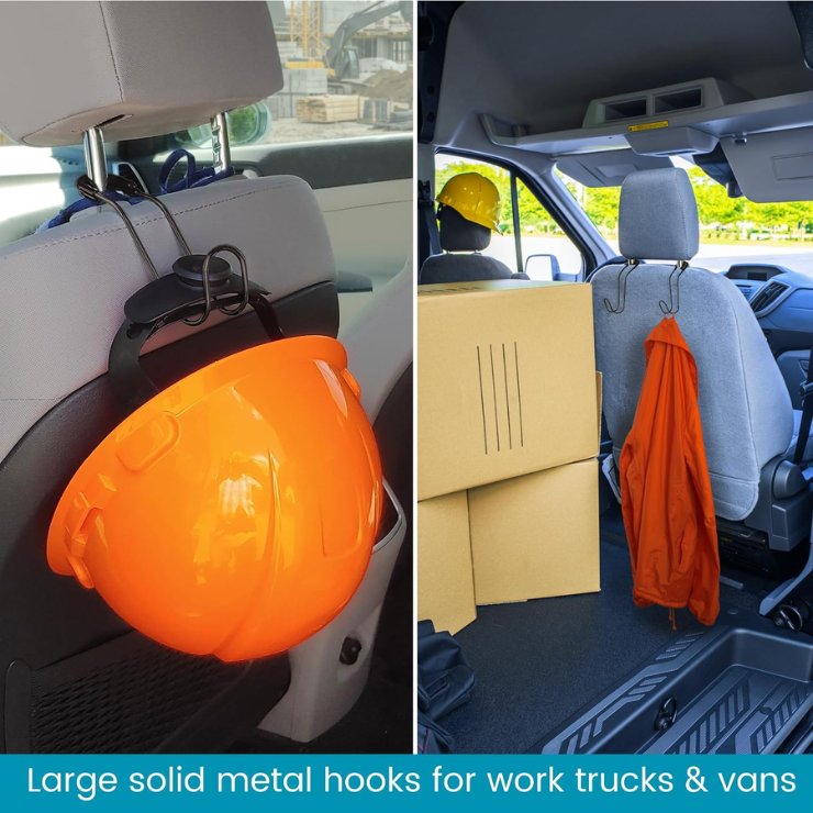 Heavy Duty No-Slip Unbreakable Metal Car Hooks For Purses, Bags And Hats photo 3