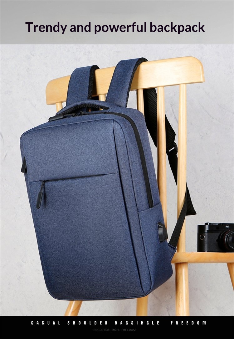 New Backpack For Men, Large Capacity Backpack, Multifunctional Backpack, Business Computer Bag, USB Charging Backpack - Blue photo 2
