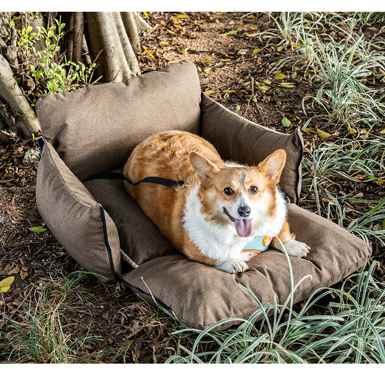 Portable Dog Car Seat Large Size Washable Pet Booster Seat Detachable Travel Dog Bed For Car Anti Dirty Pet Carrier For Vehicle Travel photo 2