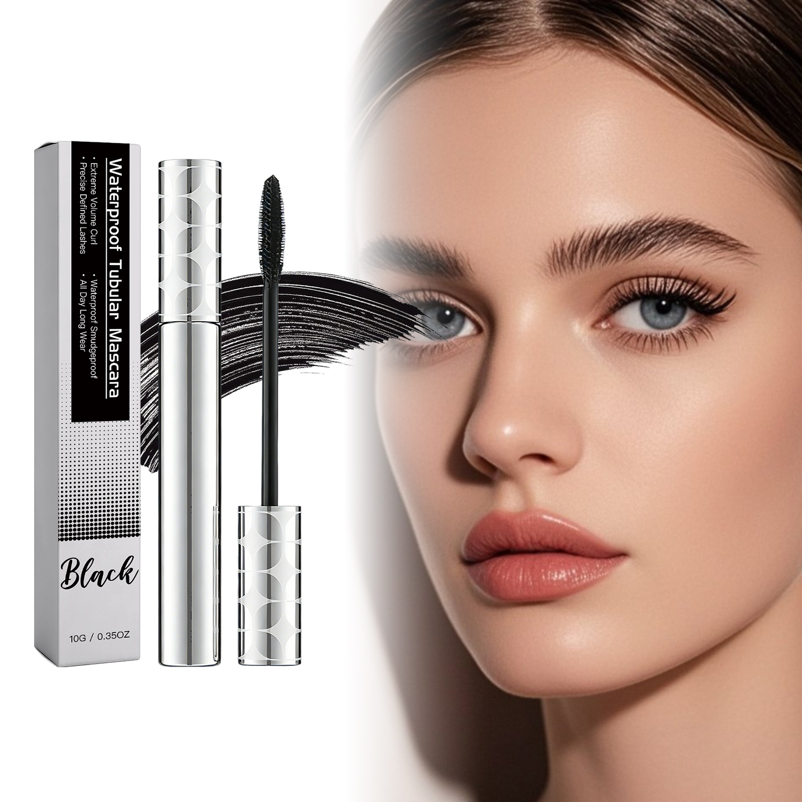 Fibre Long Curl Mascara  Black  10g 1box photo 3