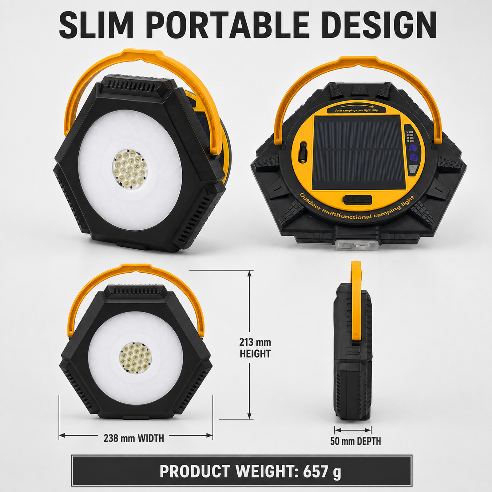D86 2 Camping Lantern 4500mAh Type C For Outdoor Factory Supply Solar Powered Remote Control photo 5