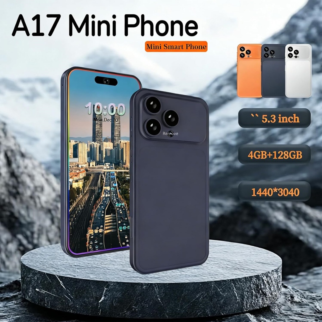 17 Mini Unlocked Phone,5.3in HD  4-128GB,5G Unlocked Phone,Android 14 Smartphone,5000mAh Battery-Dual SIM-Face  High Quality photo 7